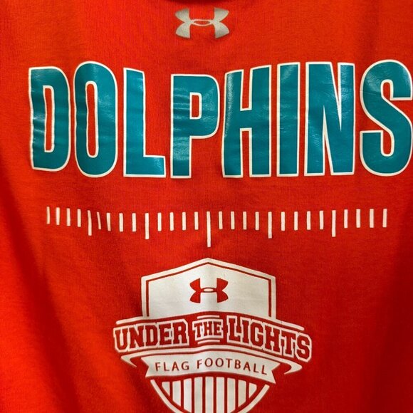 Boys Under Armour Miami Dolphins Heatgear Loose Fit. Size Youth Large - Picture 4 of 6